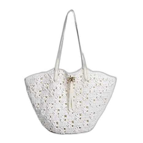Sam Edelman Layla Fächertasche aus Bast, Blumenmuster, Eierschale, Einheitsgröße Sam Edelman Layla Fächertasche aus Bast, Blumenmuster, Eierschale, Einheitsgröße von Sam Edelman