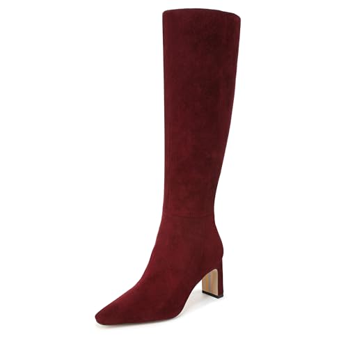 Sam Edelman Sylvia Kniehohe Stiefel für Damen, Französisches Burgunderrot, breite Wade, 10.5 von Sam Edelman