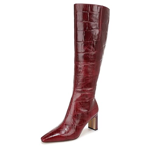Sam Edelman Sylvia Kniehohe Stiefel für Damen, French Merlot Wide Calf, 40 EU von Sam Edelman