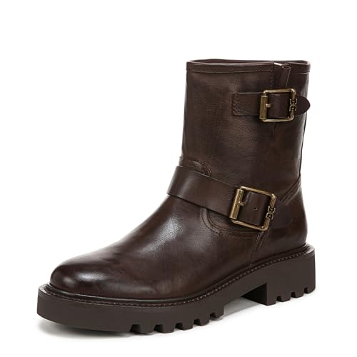 Sam Edelman Women's Kinsley Motorcycle Boot, Kakaobraun (Warm Cocoa), 38.5 EU von Sam Edelman