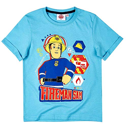 Feuerwehrmann Sam T-Shirt to Rescue Größe 98-128 | Kinder Jungen Shirt, Größe:110, Farbe:Gelb von Fireman Sam