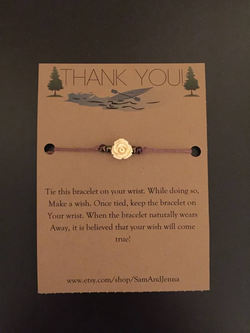 Benutzerdefinierte Stieg Flower Armband Mit Benutzerdefinierten Cord | Benutzerdefinierte Armband, Tolle Geschenkidee, Preiswerte Geschenk von SamAndJenna