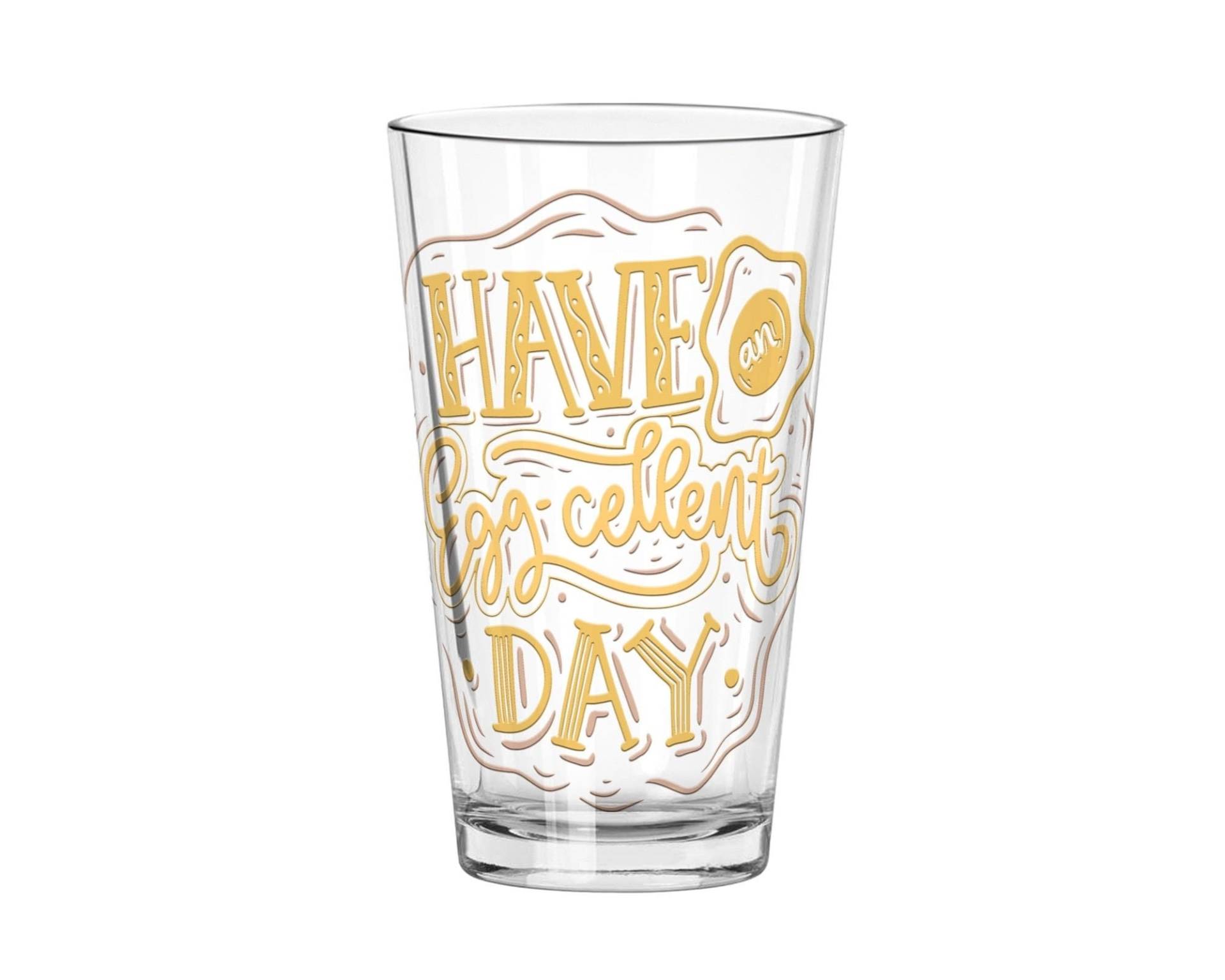 Have A Egg-Cellent Day Glasbecher | Bierglas Pint Glas Trinkglas Eierspiel Eierwitz Inspirierender Becher Lustige Tasse von SamAndZoeyGifts