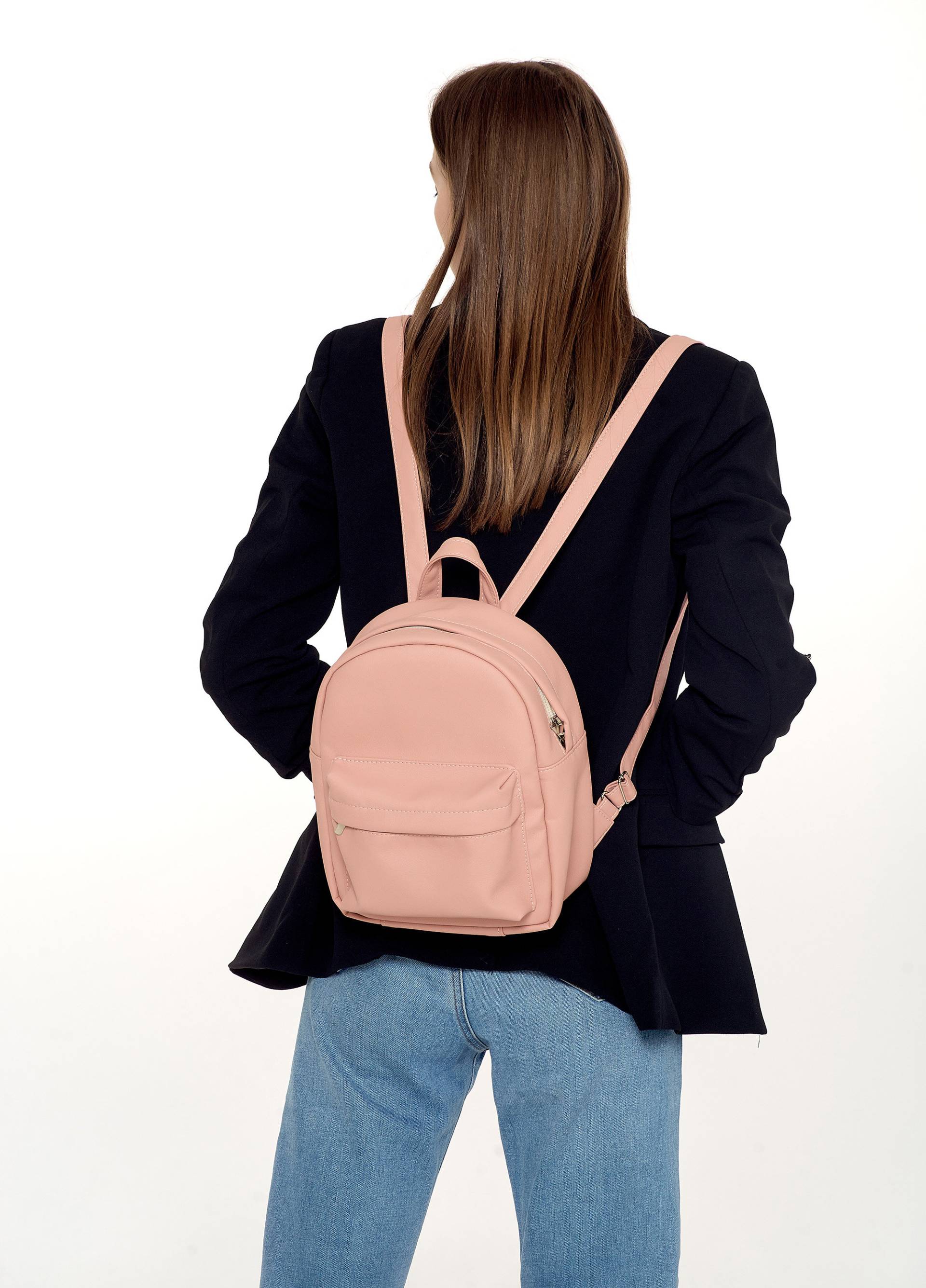 Öko Leder Rucksack Damen, Frauen Rucksack, Rosa Schultertasche, Messenger Kleiner Stadt von SamBagCrafts