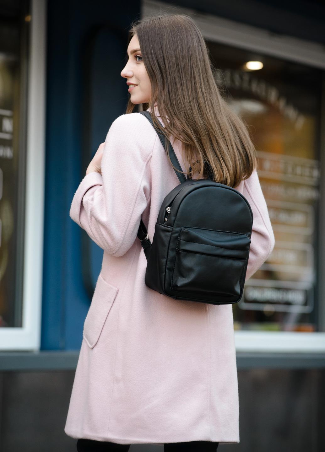 Eco Leder Rucksack Damen, Frauen Rucksack, Schwarzer Schwarze Schultertasche, Messenger Custom Designed, Stadt von SamBagCrafts