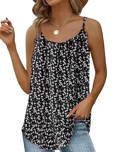 Damen Tank Tops, ärmellose, Florale Träger Westen Tunika, locker sitzende Camisole Freizeithemden, Blusen, weiche Sommer Neckholder Tops, Cami-Shirts für sportliche Yoga-Strandkleidung von SamHeng