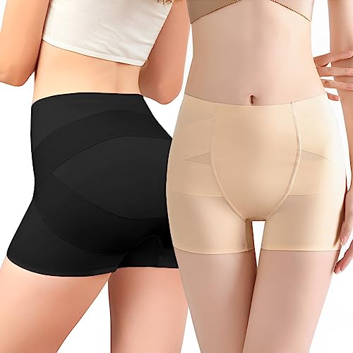 Damen-Unterhosen zur Bauchkontrolle, hoch taillierte, atmungsaktive Po-Lifter Höschen, nahtlose dehnbare schlankmachende Unterwäsche-Slips, Komfort-Gürtel Panty- Höschen für Sport Leggings und Yoga von SamHeng