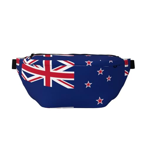 Bauchtasche mit Neuseeland-Flagge, vielseitige Schultertasche für Damen und Herren, mit Reißverschlusstaschen, ideal für Reisen, Laufen, Schwarz, Einheitsgröße Bauchtasche mit Neuseeland-Flagge, vielseitige Schultertasche für Damen und Herren, mit Reißverschlusstaschen, ideal für Reisen, Laufen, Schwarz, Einheitsgröße von SamLng