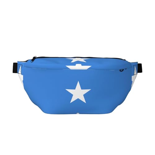 Bauchtasche mit Somali-Flagge, vielseitige Schultertasche für Damen und Herren, mit Reißverschlusstaschen, ideal für Reisen, Laufen, Schwarz, Einheitsgröße Bauchtasche mit Somali-Flagge, vielseitige Schultertasche für Damen und Herren, mit Reißverschlusstaschen, ideal für Reisen, Laufen, Schwarz, Einheitsgröße von SamLng