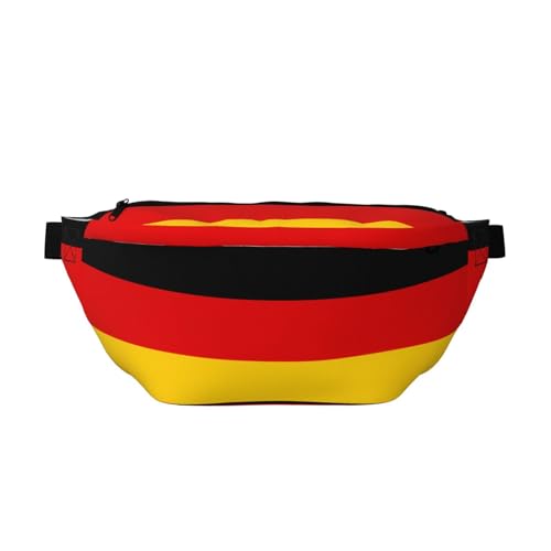 Bauchtasche mit deutscher Flagge, vielseitige Schultertasche für Damen und Herren, mit Reißverschlusstaschen, ideal für Reisen, Laufen, Schwarz, Einheitsgröße Bauchtasche mit deutscher Flagge, vielseitige Schultertasche für Damen und Herren, mit Reißverschlusstaschen, ideal für Reisen, Laufen, Schwarz, Einheitsgröße von SamLng