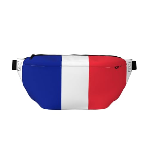 Bauchtasche mit französischer Flagge, vielseitige Schultertasche für Damen und Herren, mit Reißverschlusstaschen, ideal für Reisen, Laufen, Schwarz, Einheitsgröße Bauchtasche mit französischer Flagge, vielseitige Schultertasche für Damen und Herren, mit Reißverschlusstaschen, ideal für Reisen, Laufen, Schwarz, Einheitsgröße von SamLng