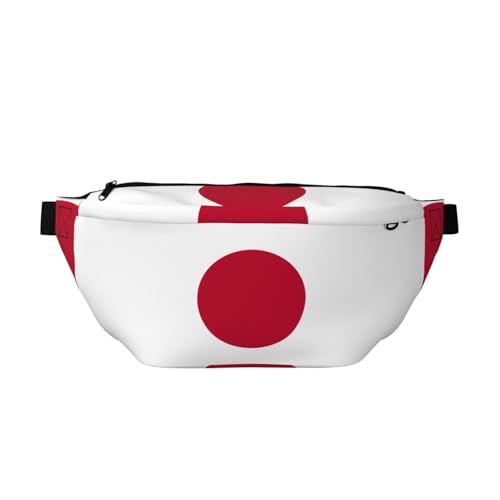 Bauchtasche mit japanischer Flagge, vielseitige Schultertasche für Damen und Herren, mit Reißverschlusstaschen, ideal für Reisen, Laufen, Schwarz, Einheitsgröße Bauchtasche mit japanischer Flagge, vielseitige Schultertasche für Damen und Herren, mit Reißverschlusstaschen, ideal für Reisen, Laufen, Schwarz, Einheitsgröße von SamLng