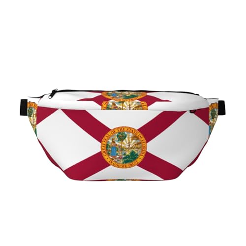 Flag of Florida Bauchtasche Crossbody Bag - Vielseitige Schultertasche für Damen und Herren mit Reißverschlusstaschen, ideal für Reisen, Laufen, Schwarz, Einheitsgröße Flag of Florida Bauchtasche Crossbody Bag - Vielseitige Schultertasche für Damen und Herren mit Reißverschlusstaschen, ideal für Reisen, Laufen, Schwarz, Einheitsgröße von SamLng