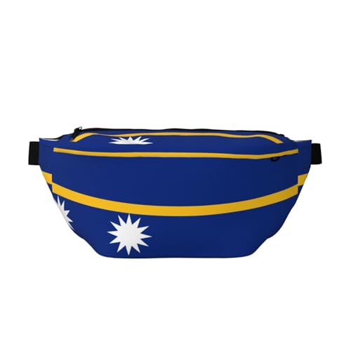 Flag of Nauru Bauchtasche Crossbody Bag - Vielseitige Schultertasche für Damen und Herren mit Reißverschlusstaschen, ideal für Reisen, Laufen, Schwarz, Einheitsgröße Flag of Nauru Bauchtasche Crossbody Bag - Vielseitige Schultertasche für Damen und Herren mit Reißverschlusstaschen, ideal für Reisen, Laufen, Schwarz, Einheitsgröße von SamLng
