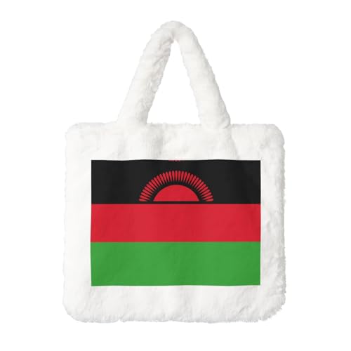 Flagge von Malawi Plüsch Handtasche - Perfekt für Herbst & Winter, Ideal als Münzbeutel Ideales Geschenk für Weihnachten und Valentinstag von SamLng