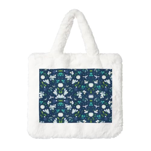 Grass and Dove Plüsch-Handtasche für Damen – Große Münztasche, Geldbörse und Klettverschluss-Zubehör – Perfektes Geschenk für Frauen, weiß, Einheitsgröße Grass and Dove Plüsch-Handtasche für Damen – Große Münztasche, Geldbörse und Klettverschluss-Zubehör – Perfektes Geschenk für Frauen, weiß, Einheitsgröße von SamLng