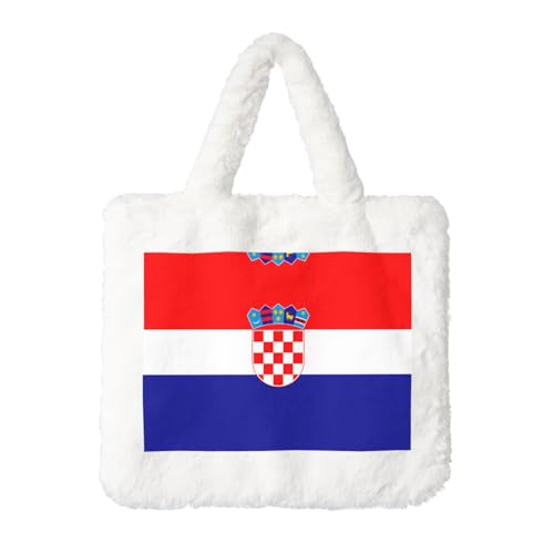 Handtasche mit Flagge der Republik Kroatien – perfekt für Herbst & Winter, ideal als Münztasche, ideales Geschenk für Weihnachten und Valentinstag von SamLng
