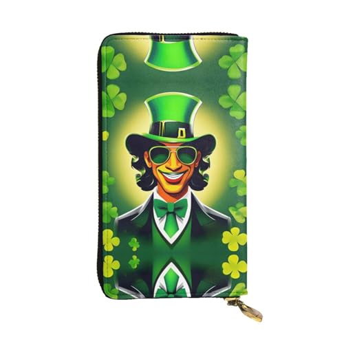 Happy St Patrick's Day bedruckte lange Clutch-Geldbörse aus Leder – modische personalisierte Geldbörse, mehrere Kartenfächer, Geschenk bereit, Schwarz, Einheitsgröße Happy St Patrick's Day bedruckte lange Clutch-Geldbörse aus Leder – modische personalisierte Geldbörse, mehrere Kartenfächer, Geschenk bereit, Schwarz, Einheitsgröße von SamLng