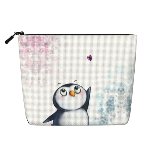 I Love Penguins Reise-Kulturbeutel aus künstlichem Hanf, wiederverwendbar, Kosmetikzubehör, Kulturbeutel für Damen, vielseitig einsetzbar, Schwarz , Einheitsgröße I Love Penguins Reise-Kulturbeutel aus künstlichem Hanf, wiederverwendbar, Kosmetikzubehör, Kulturbeutel für Damen, vielseitig einsetzbar, Schwarz , Einheitsgröße von SamLng