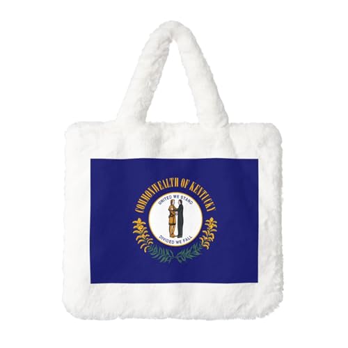 Kentucky State Flag Plüsch Handtasche – perfekt für Herbst & Winter, ideal als Münztasche, ideales Geschenk für Weihnachten und Valentinstag von SamLng