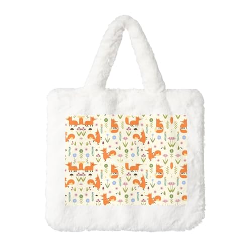 Kleine Hunde-Plüsch-Handtasche für Damen – große Münztasche, Geldbörse und Klettverschluss-Zubehör – perfektes Geschenk für Frauen, weiß, Einheitsgröße Kleine Hunde-Plüsch-Handtasche für Damen – große Münztasche, Geldbörse und Klettverschluss-Zubehör – perfektes Geschenk für Frauen, weiß, Einheitsgröße von SamLng