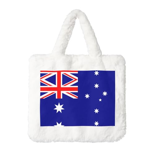 Plüsch-Handtasche mit australischer Flagge, perfekt für Herbst und Winter, ideal als Münzbeutel, ideales Geschenk für Weihnachten und Valentinstag von SamLng