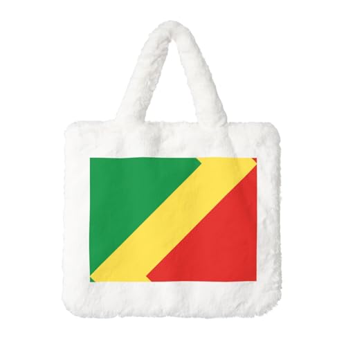 Republik Kongo Plüsch Handtasche - Perfekt für Herbst & Winter, Ideal als Münzbeutel Ideales Geschenk für Weihnachten und Valentinstag von SamLng