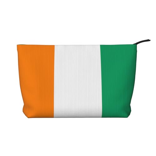 SamLng Côte d'Ivoire Make-up-Tasche aus Cord, mit Reißverschluss, praktische Tasche für Damen-Make-up, Schwarz, Einheitsgröße von SamLng