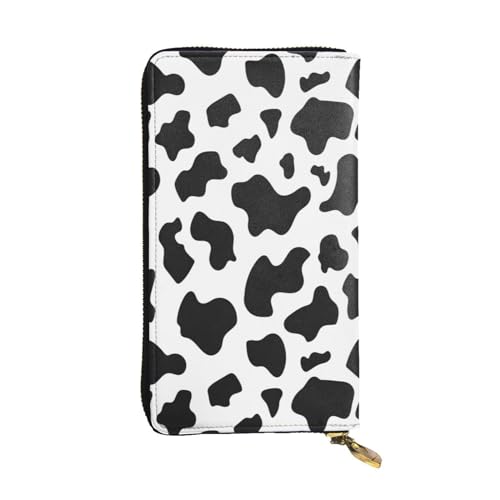 SamLng Lange Clutch-Geldbörse aus Leder im Vintage-Stil, Leopardenmuster, modisch, personalisierbar und langlebig, Schwarz / Weiß, Schwarz , Einheitsgröße SamLng Lange Clutch-Geldbörse aus Leder im Vintage-Stil, Leopardenmuster, modisch, personalisierbar und langlebig, Schwarz / Weiß, Schwarz , Einheitsgröße von SamLng