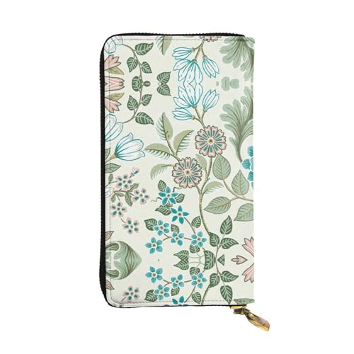 SamLng Lange Clutch-Geldbörse aus Leder im Vintage-Stil mit Blumenmuster, modisch, personalisierbar und langlebig, Schwarz , Einheitsgröße SamLng Lange Clutch-Geldbörse aus Leder im Vintage-Stil mit Blumenmuster, modisch, personalisierbar und langlebig, Schwarz , Einheitsgröße von SamLng