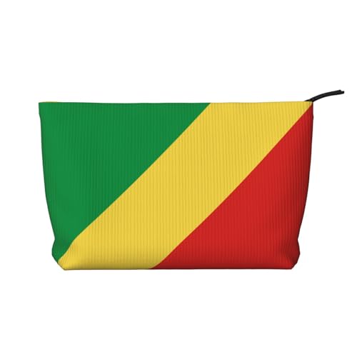 SamLng Make-up-Tasche aus Kord, Republik Kongo, mit Reißverschluss, praktische Tasche für Damen-Make-up von SamLng