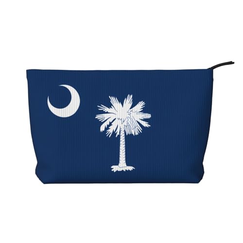 SamLng Make-up-Tasche mit South Carolina Flagge, Kord, mit Reißverschluss, praktische Tasche für Damen-Make-up von SamLng