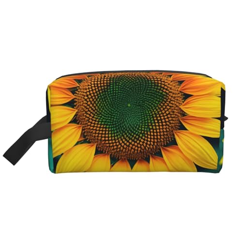 SamLng Reise-Kulturbeutel mit Regenbogen-Sonnenblumen-Druck, Kosmetiktasche für Damen und Herren, tragbarer Organizer für den täglichen Gebrauch, Weiß, Einheitsgröße, weiß, Einheitsgröße SamLng Reise-Kulturbeutel mit Regenbogen-Sonnenblumen-Druck, Kosmetiktasche für Damen und Herren, tragbarer Organizer für den täglichen Gebrauch, Weiß, Einheitsgröße, weiß, Einheitsgröße von SamLng