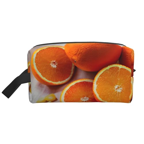 SamLng Reise-Kulturbeutel mit frischem orangefarbenem Fruchtdruck, Kosmetiktasche für Damen und Herren, tragbarer Organizer für den täglichen Gebrauch, Weiß, Einheitsgröße, weiß, Einheitsgröße SamLng Reise-Kulturbeutel mit frischem orangefarbenem Fruchtdruck, Kosmetiktasche für Damen und Herren, tragbarer Organizer für den täglichen Gebrauch, Weiß, Einheitsgröße, weiß, Einheitsgröße von SamLng