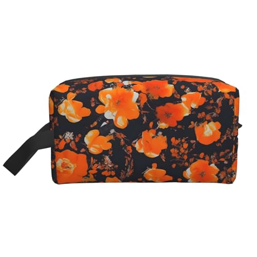 SamLng Reise-Kulturbeutel mit kunstvollem Blumendruck, Kosmetiktasche für Damen und Herren, tragbarer Organizer für den täglichen Gebrauch, Weiß, Einheitsgröße, weiß, Einheitsgröße SamLng Reise-Kulturbeutel mit kunstvollem Blumendruck, Kosmetiktasche für Damen und Herren, tragbarer Organizer für den täglichen Gebrauch, Weiß, Einheitsgröße, weiß, Einheitsgröße von SamLng