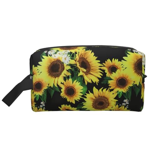 SamLng Sunflower 1 Reise-Kulturbeutel, Kosmetiktasche für Damen und Herren, tragbarer Organizer für den täglichen Gebrauch, Weiß, Einheitsgröße, weiß, Einheitsgröße SamLng Sunflower 1 Reise-Kulturbeutel, Kosmetiktasche für Damen und Herren, tragbarer Organizer für den täglichen Gebrauch, Weiß, Einheitsgröße, weiß, Einheitsgröße von SamLng
