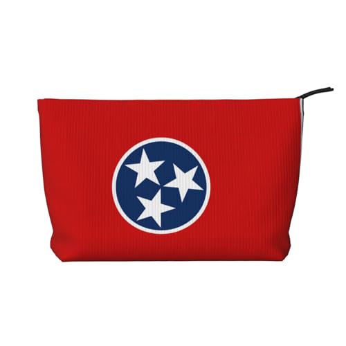 SamLng Tennessee Make-up-Tasche mit Staatsflagge, aus Cord – Kosmetik- und Kulturbeutel mit Reißverschluss – praktische Tasche für Damen-Make-up von SamLng