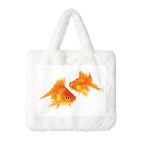 Süße Fisch-Plüsch-Handtasche für Frauen – perfekt für Schlüssel, Lippenstift und mehr – ideales Geschenk für Weihnachten, Valentinstag von SamLng