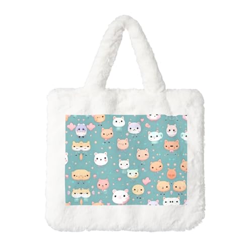 Süße Fuchs Plüsch Handtasche für Frauen - Perfekt für Schlüssel, Lippenstift und mehr - Ideales Geschenk für Weihnachten, Valentinstag von SamLng