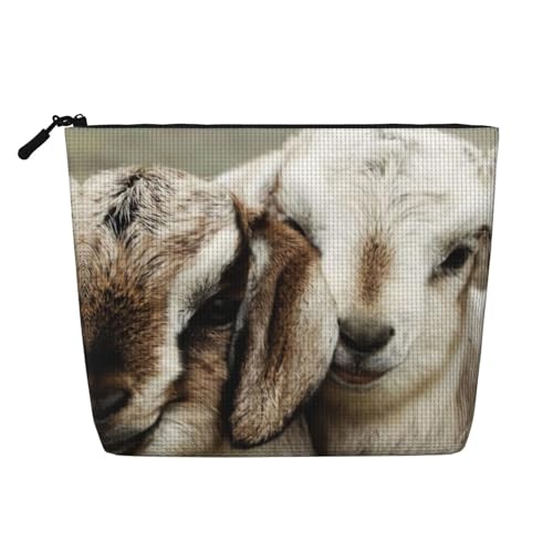 Tier Ziege Fälschung Hanf Reisetasche - wiederverwendbare Kosmetikzubehör Kosmetiktasche für Frauen - Mehrere Anwendungen, Schwarz, Einheitsgröße, schwarzes, En storlek von SamLng