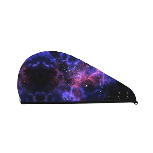 Universe Galaxy Star Space Coral Velvet Dry Hair Cap for Women - Convenient for Home, Travel, and Pool Parties Perfectly Thoughtful von SamLng