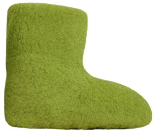 SamWo, 100% Reine Schafwolle Hausschuhe Wollhausschuhe Fußwärmer Hüttenschuhe Stiefel Green PEA, FW 35-36 PEA von SamWo