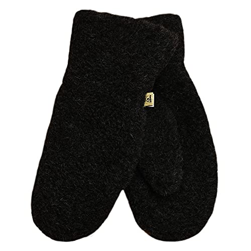 SamWo, Fäustlinge/Handschuhe aus 100% Merinowolle, wohlig warm (M, schwarz) von SamWo