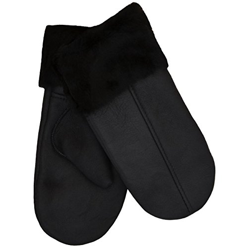 SamWo, Handschuhe/Fäustlinge für Damen, 100% Lammfell, Größe: M, schwarz von SamWo