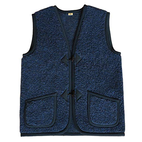 SamWo, Schafwollweste aus 100% Merinowolle, SWWA (jeansblau, XL) von SamWo