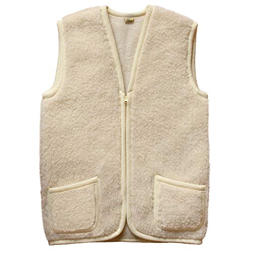 SamWo, Schafwollweste aus 100% Merinowolle, SWWA zip (3 XL, Natur) von SamWo