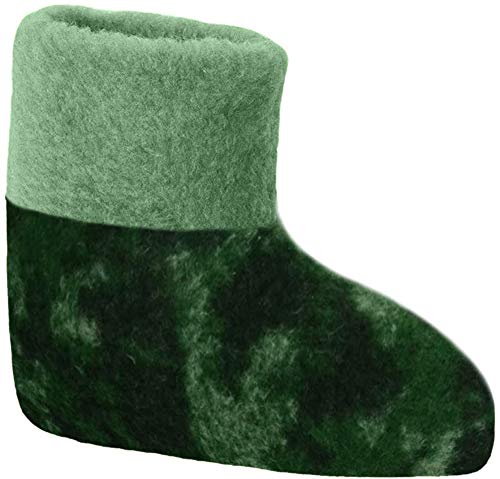 SamWo 100% Reine Schafwolle Hausschuhe Wollhausschuhe Fußwärmer Hüttenschuhe Stiefel Tarn Jagd Militär Grün, FW 45-46 Moro von SamWo
