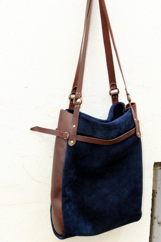 Ledertasche, Geöltes Leder Und Wildleder von SamakLeder