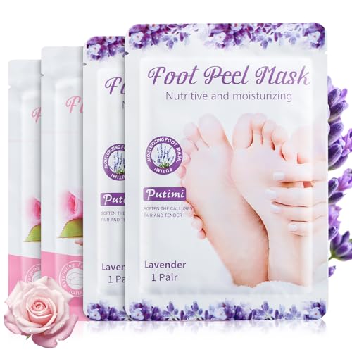 Samamoca Fußmaske 4er Set Hornhaut Socken,Exfoliating Peeling Socken gegen Hornhaut & trockene Haut,Feuchtigkeitsspendende Fußpflege Maske für glatte gepflegte Füße,Damen & Herren(2×Lavendel + 2×Rose) Samamoca Fußmaske 4er Set Hornhaut Socken,Exfoliating Peeling Socken gegen Hornhaut & trockene Haut,Feuchtigkeitsspendende Fußpflege Maske für glatte gepflegte Füße,Damen & Herren(2×Lavendel + 2×Rose) von Samamoca