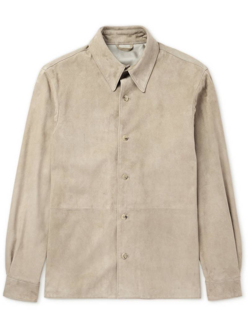 Saman Amel - Suede Shirt Jacket - Men - Neutrals - IT 54 von Saman Amel
